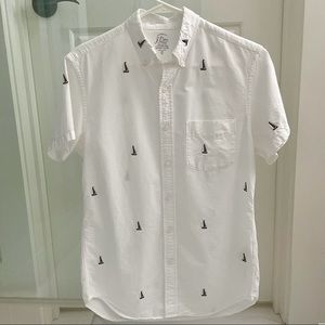 J. Crew Lightweight Oxford Shirt embroidered sails